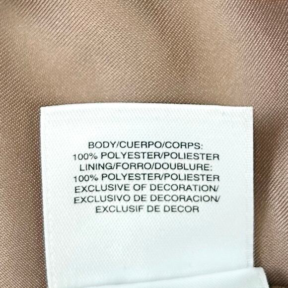 Anne Klein Tan Polka Dot Tulle Elastic Waist Midi Dress - Picture 10 of 10